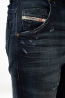 Diesel NAVY BLUE ‘Krooley Jogg’ jeans with raw edge