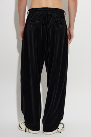Y-3 Corduroy pants with printed logo