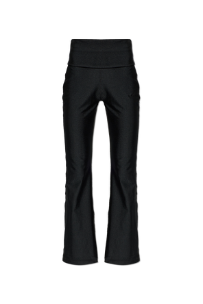 Flared leg trousers
