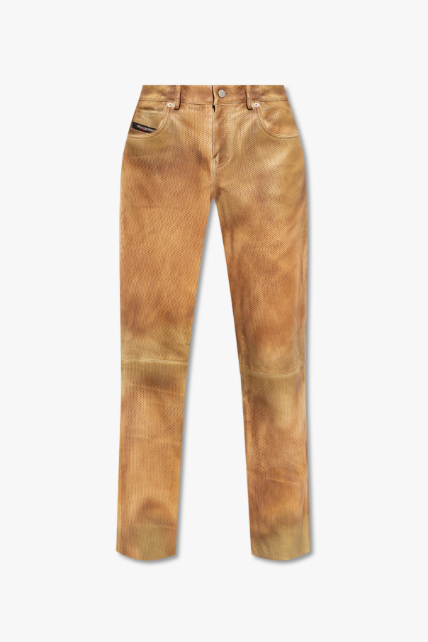 Diesel ‘L-TEXA’ leather trousers