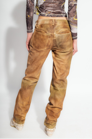 Diesel ‘L-TEXA’ leather trousers