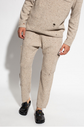 Helmut Lang Woven trousers with holes