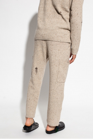 Helmut Lang Woven trousers with holes