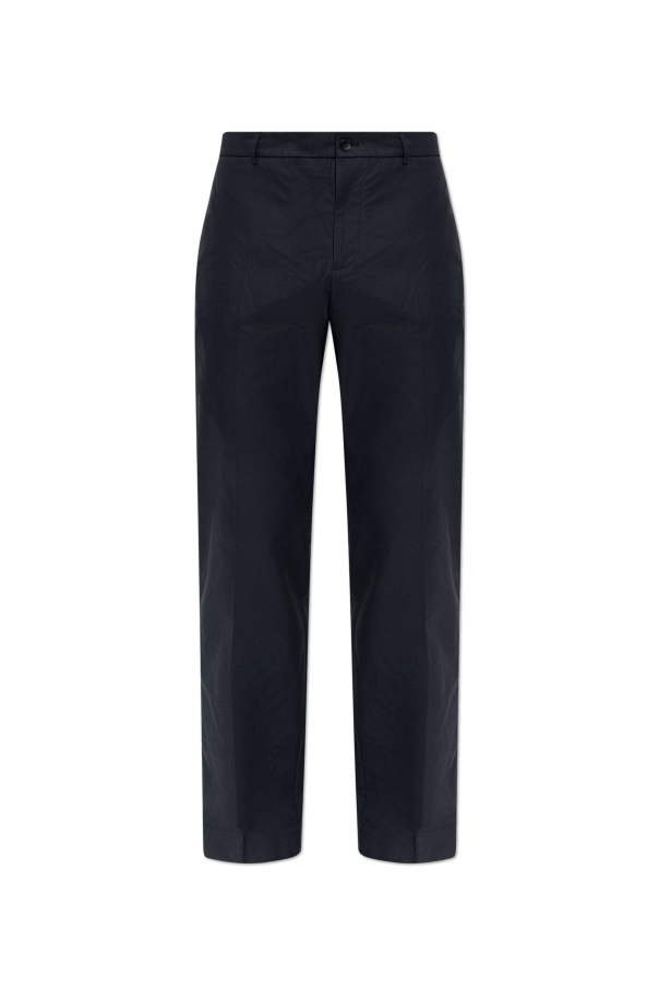 Creased trousers od Moncler