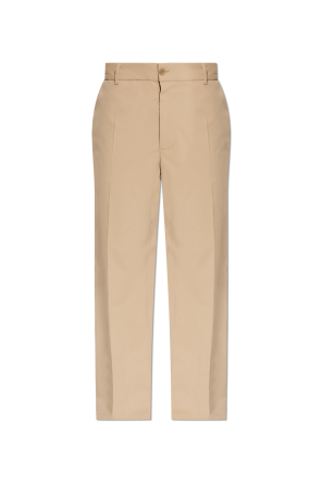 Trousers with logo patch