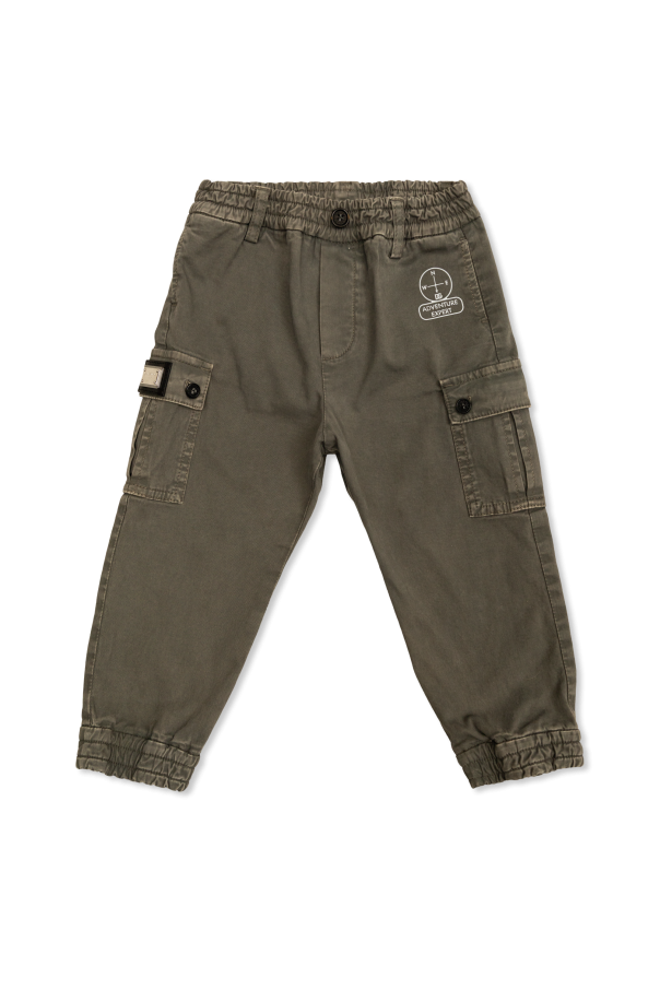 Trousers with logo od Dolce & Gabbana Kids