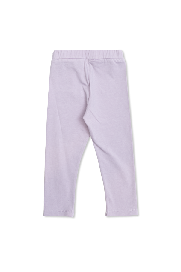 Moncler Enfant Legginsy z naszywką z logo