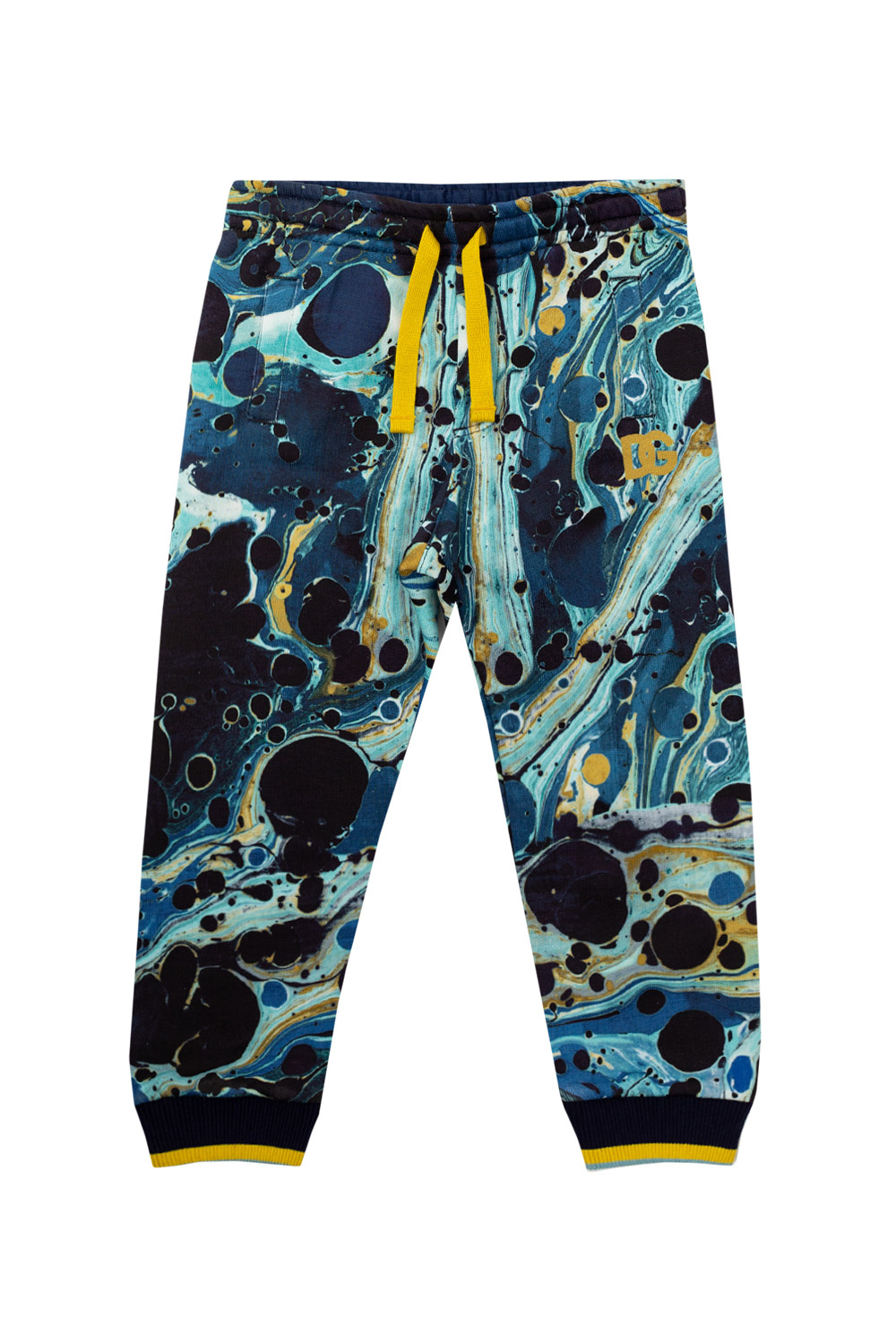 DOLCE & GABBANA CARDINALE HEELED BOOTS Printed sweatpants