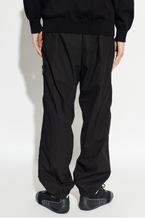 Stone Island Trousers with logo patch