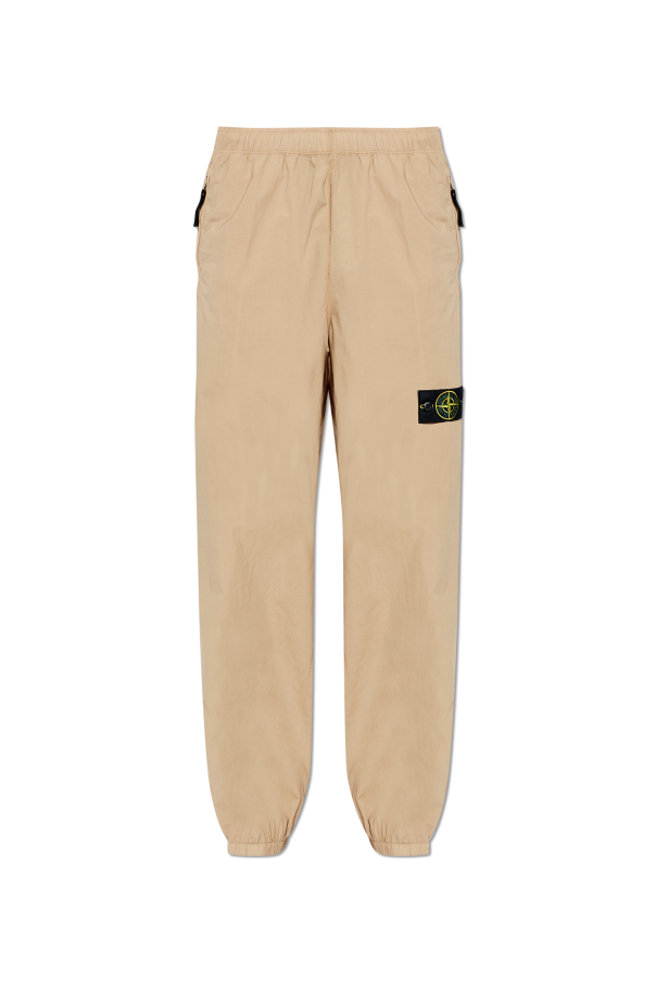 Trousers with logo patch od Stone Island