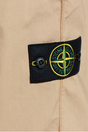 Stone Island Trousers with logo patch
