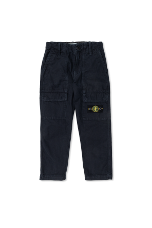 Jeansy z naszywką logo