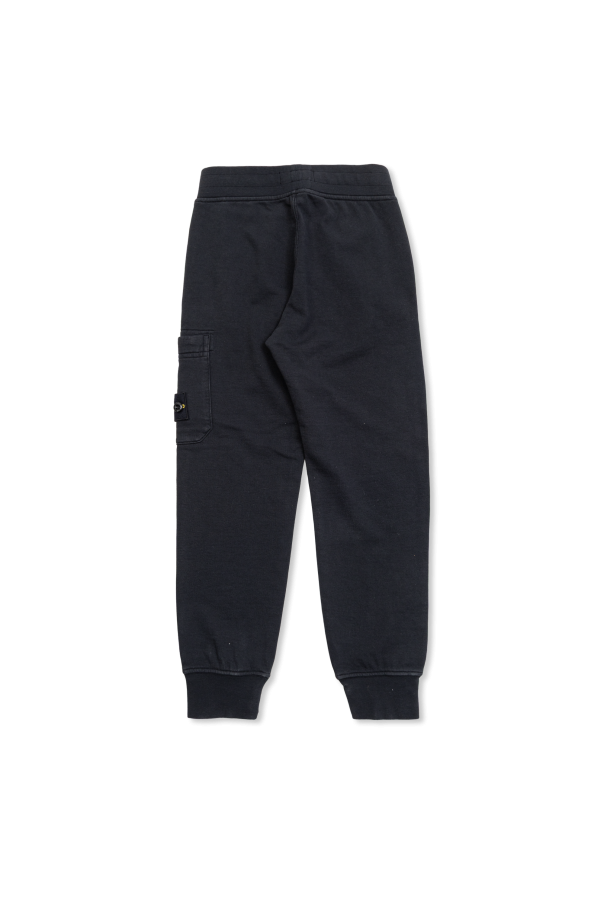 Stone Island Junior Sweatpants with logo patch