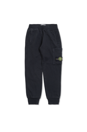 Sweatpants with logo patch