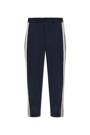 Trousers with side stripes
