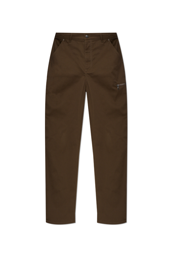 Trousers with logo patch od Moncler