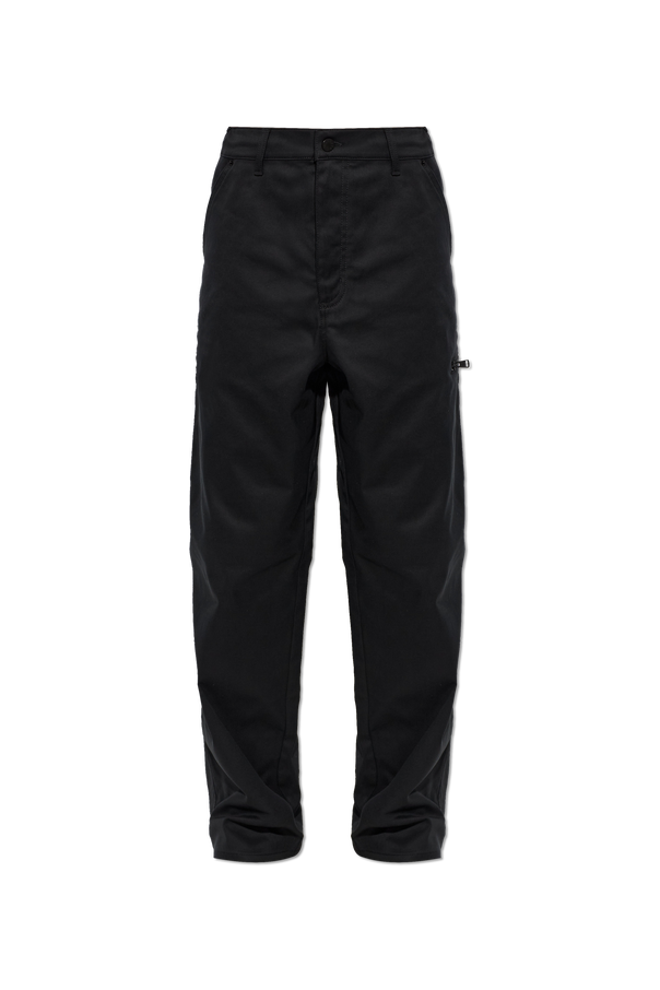 Trousers with logo patch od Moncler