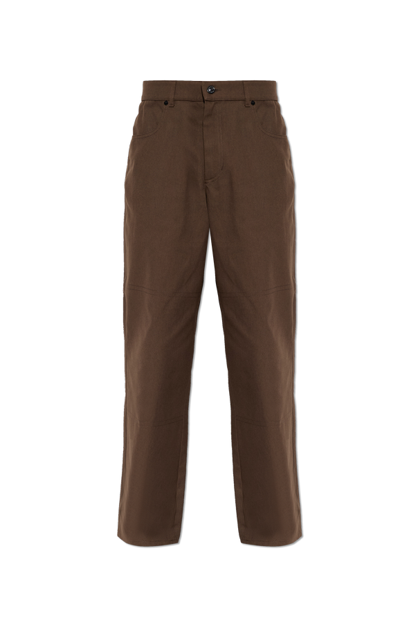 Trousers with logo patch od Moncler