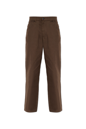 Trousers with logo patch