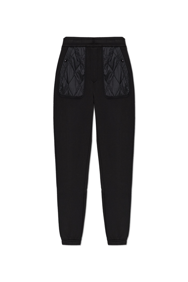 Trousers with logo patch od Moncler