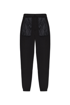 Trousers with logo patch