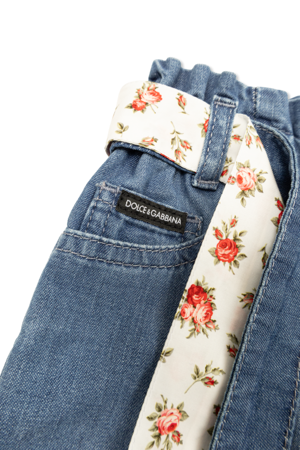 Dolce & Gabbana Kids Denim shorts with belt