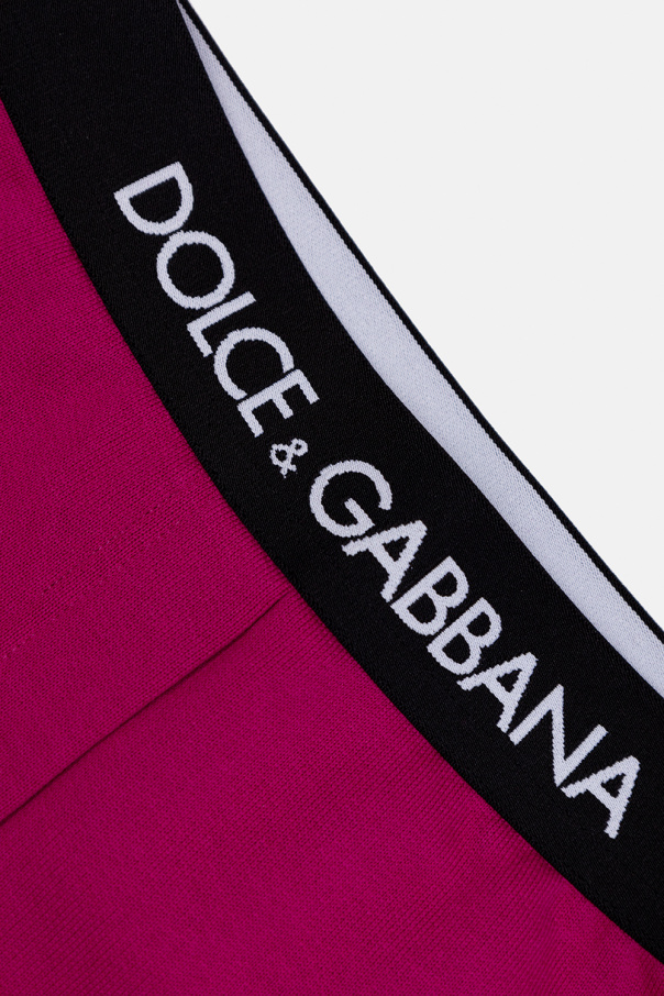 Dolce & Gabbana Kids Bawełniane spodnie z logo