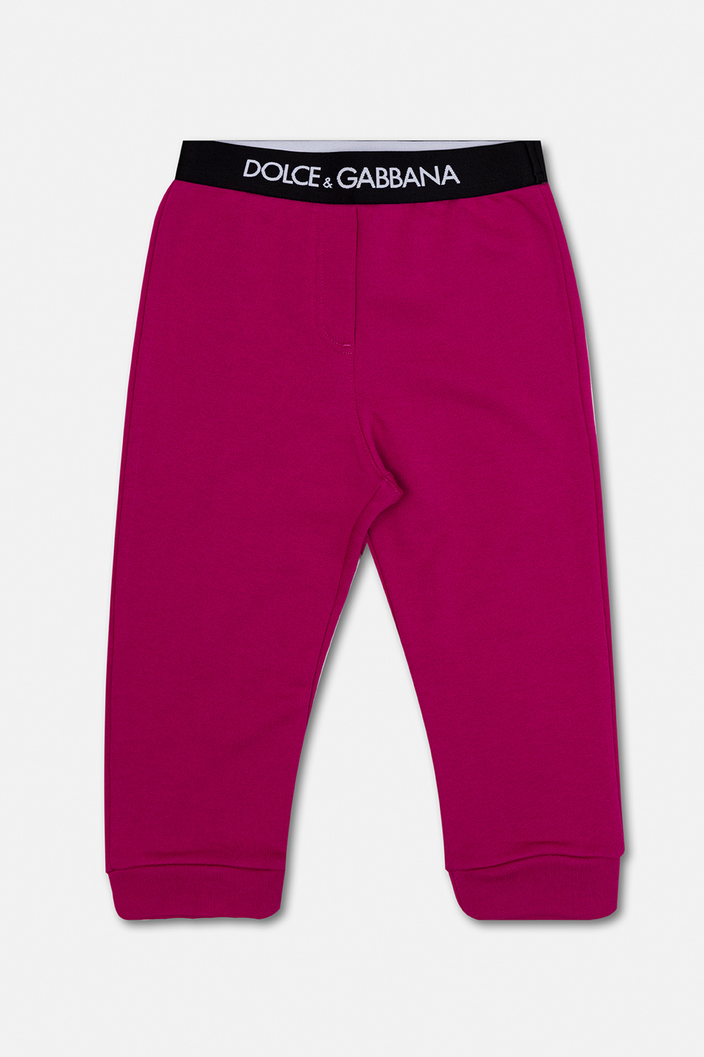 Dolce & Gabbana Kids Cotton trousers Glam with logo