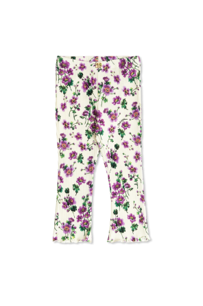Gestreifte Hose mit Blumenmuster