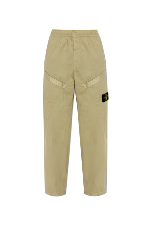 Trousers with logo patch od Stone Island