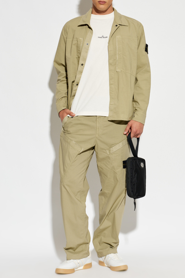 Stone Island Pantalones con parche de logo