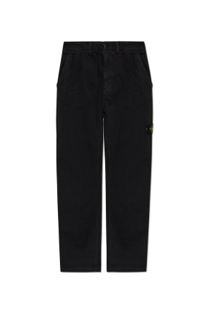 Jeans with logo patch