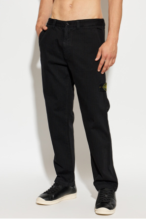 Stone Island Jeans with logo patch