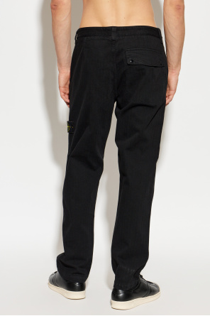 Stone Island Jeans with logo patch