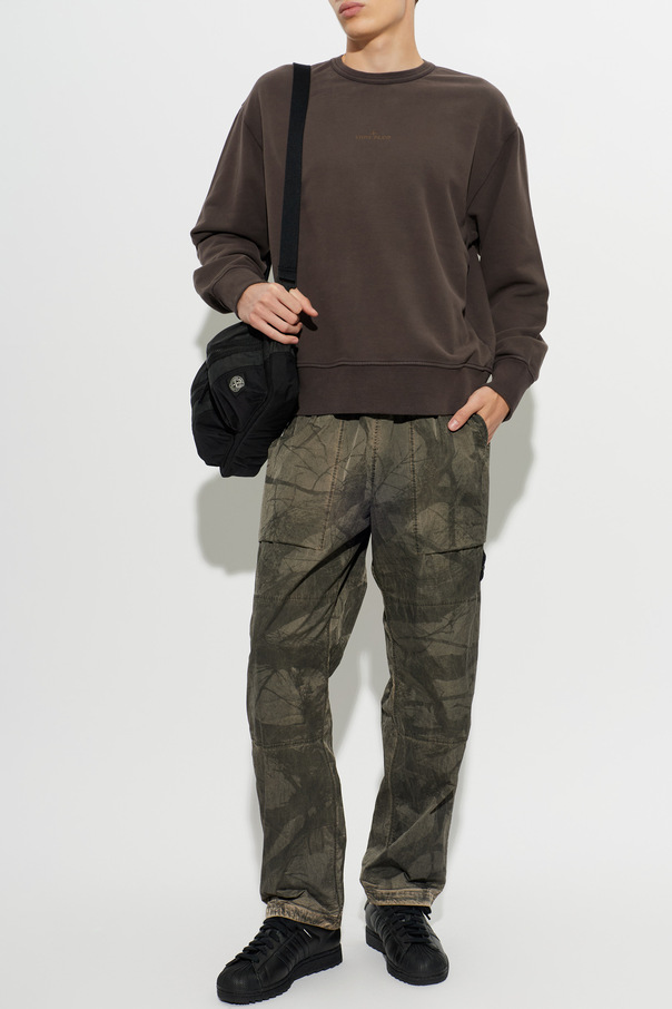 Stone Island Straight-leg trousers with logo patch