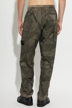 Stone Island Straight-leg trousers with logo patch