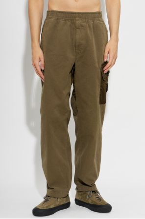 Stone Island Calças de materiais combinados