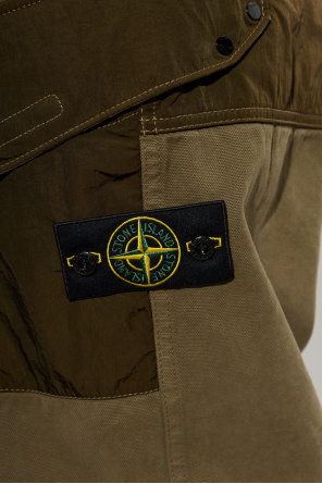 Stone Island Calças de materiais combinados