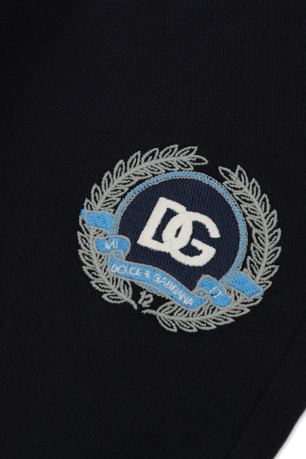 Dolce & Gabbana Kids Pantalones con logo bordado