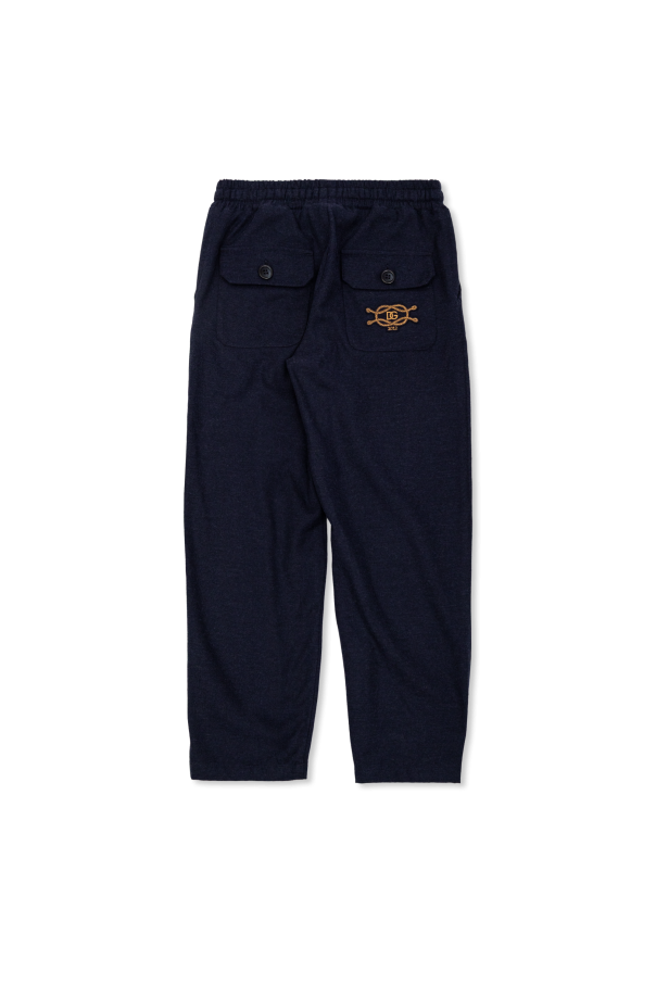 Dolce & Gabbana Kids Calças de perna larga