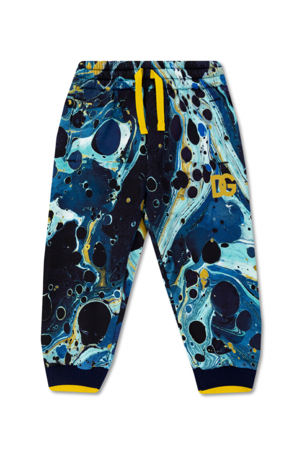 Dolce & Gabbana graffiti logo-print sneakers Patterned sweatpants