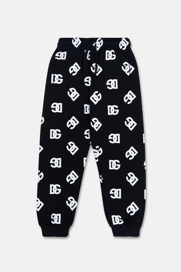 Sweatpants with logo print od Dolce & Gabbana Kids
