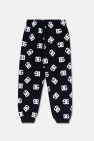 Dolce & Gabbana Kids BLACK Sweatpants with logo print