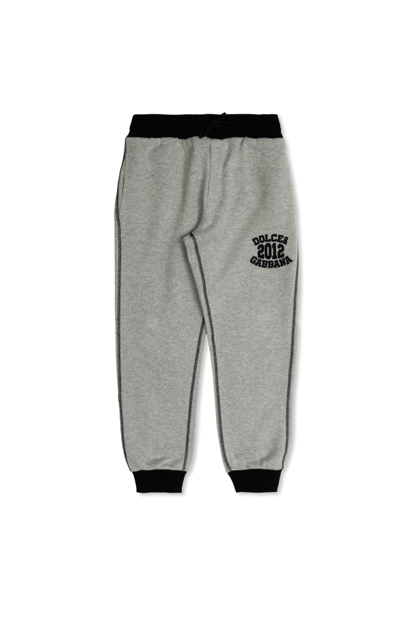 Sweatpants with embroidered logo od Dolce & Gabbana Kids