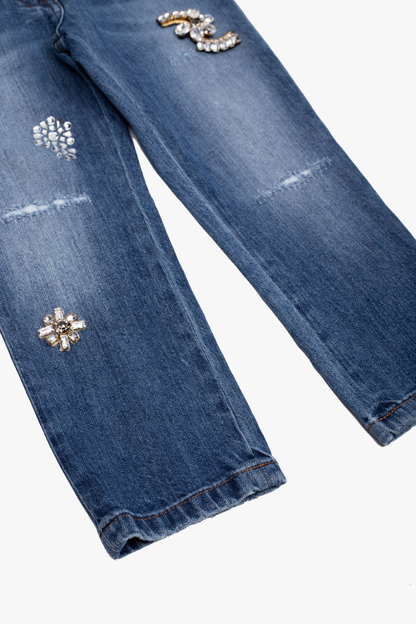 dolce shorts & Gabbana Kids Jeans with crystals