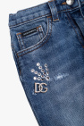 Dolce & Gabbana Kids BLUE Jeans with crystals