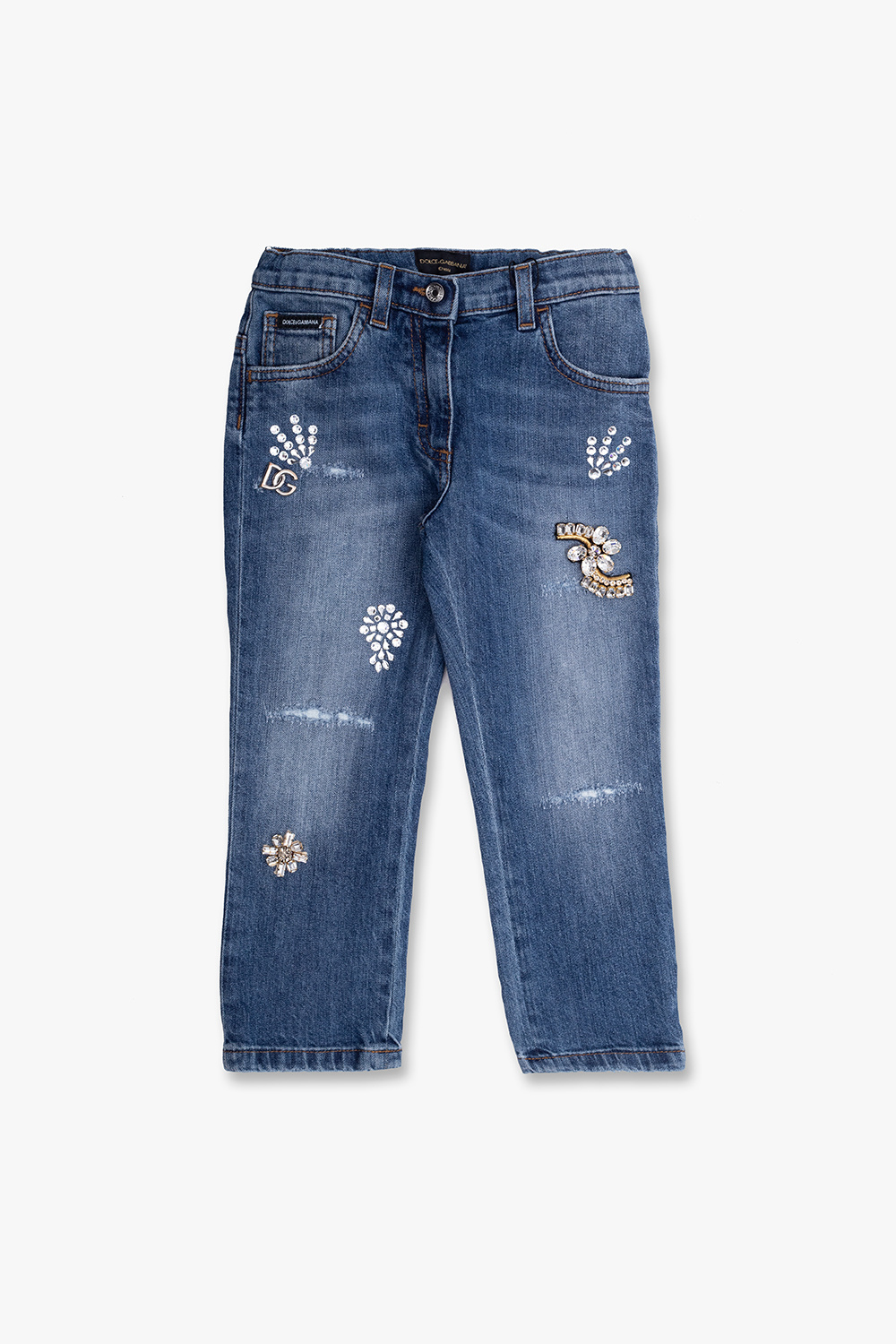 Dolce & Gabbana Kids Jeans with crystals