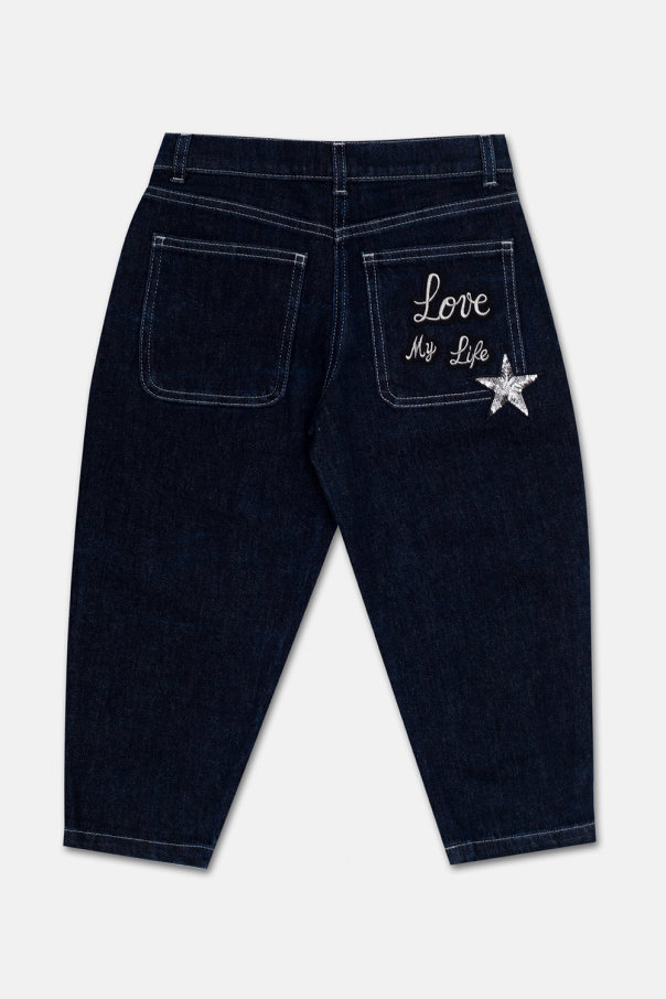Dolce slippers & Gabbana Kids Jeans with patches