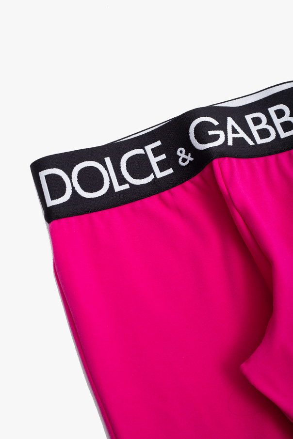 Dolce & Gabbana Kids DG patch striped cardigan Dolce & Gabbana brushstroke-print jersey track shorts