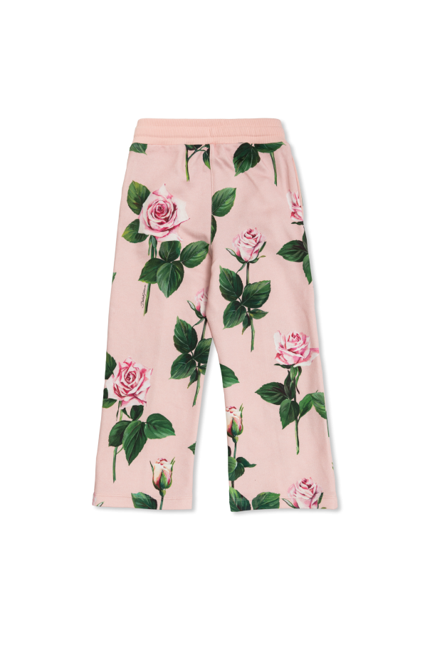 Dolce & Gabbana Kids Hose mit Blumenmuster